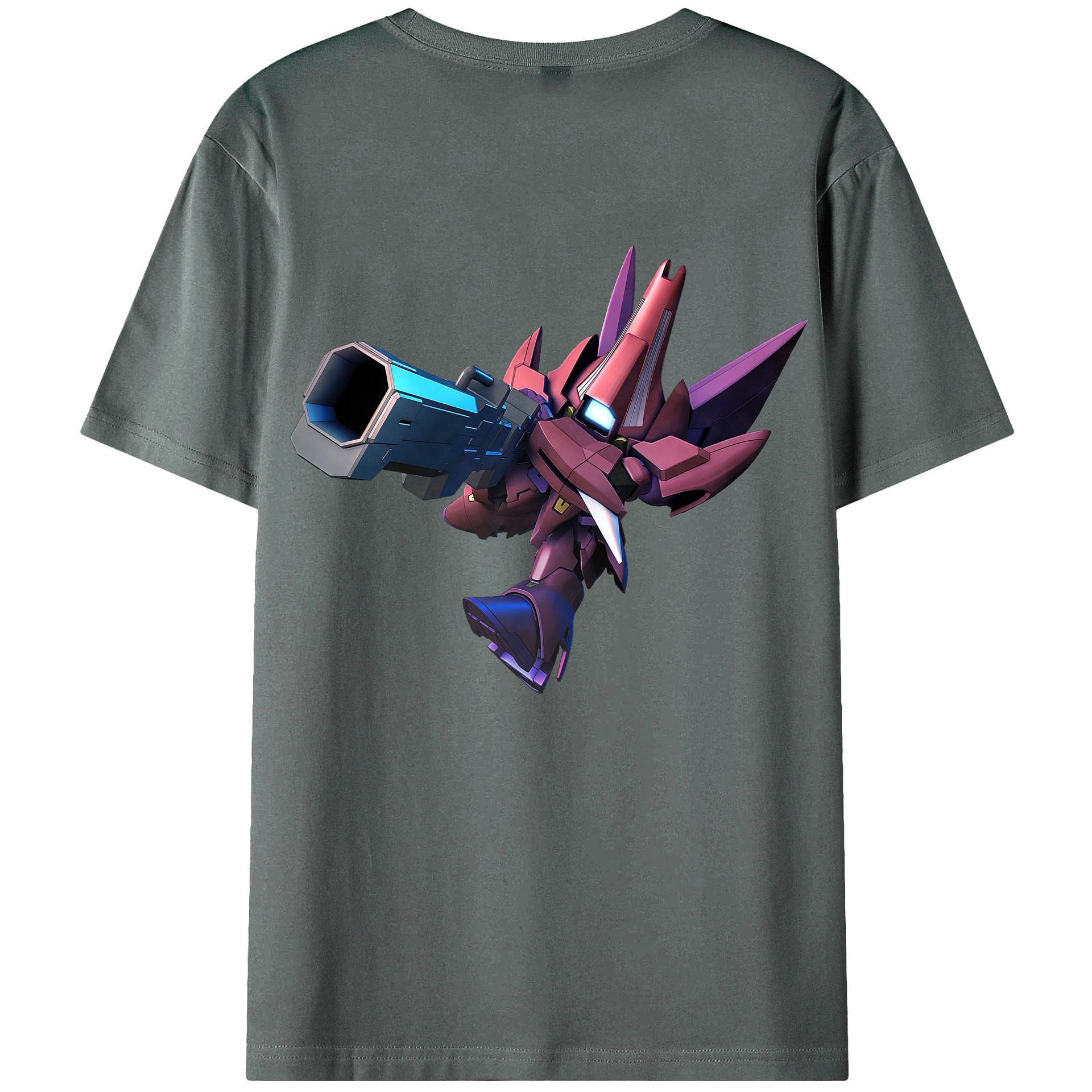 （画像用） 機動戦士ガンダム Mobile Suit Gundam 綿100％ メンズ半袖Tシャツ（バックプリント） 通気性